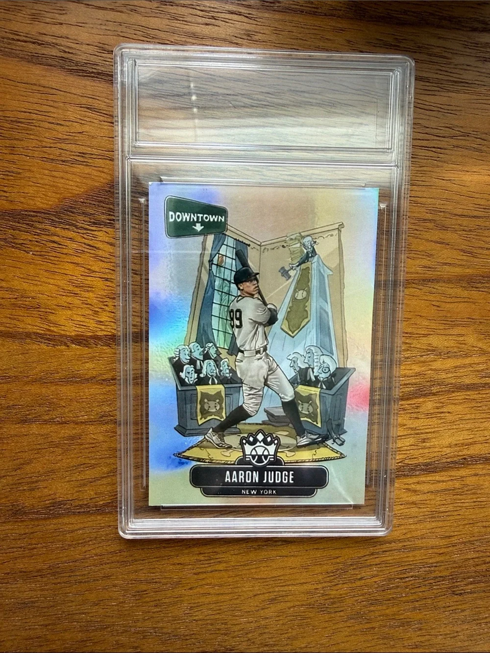 Aaron Judge Baseball Card - Holographic Downtown Design (reprint)